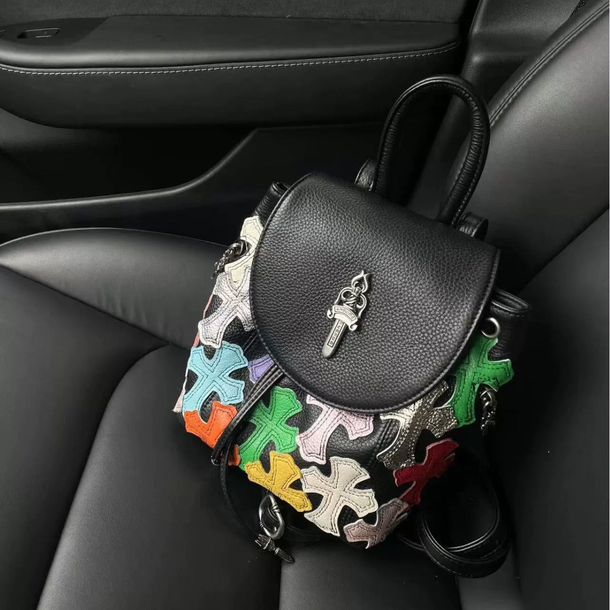 Luxury Inspired Leather Multi-Colored Mini Bag/Backpack