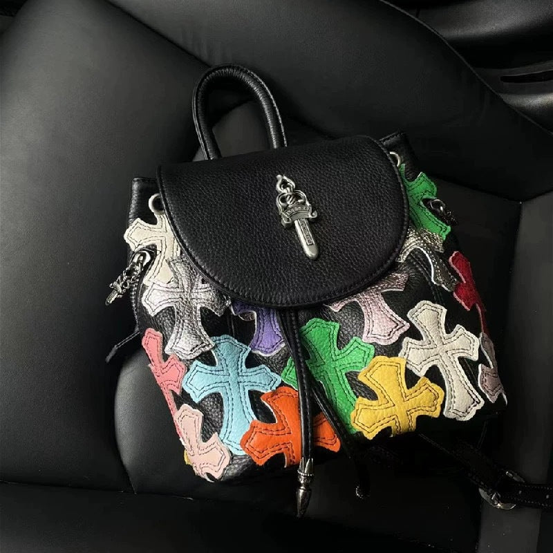 Luxury Inspired Leather Multi-Colored Mini Bag/Backpack