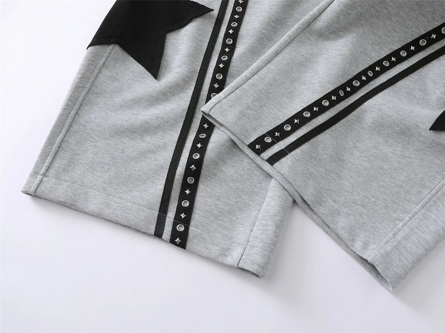 Retro Star Patch Drawstring Casual Sweatpants